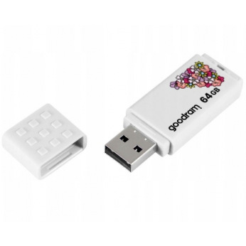 Флеш пам’ять 64GB UME2-SPRING 20R/5W WHITE USB 2.0 UME2-0640W0R11-SP (UME2-0640W0R11-SP)