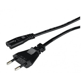 Універсальний комп’ютерний кабель живлення НАМА, Euro/M - C7/F,2-pin, 1,5 м, колір чорний (44225)