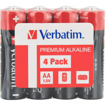 Батарейка Verbatim Alkaline AA/LR06 4шт (49501)