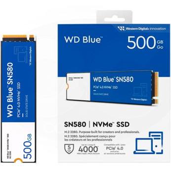 Жорсткий диск WD Blue SN580 500Gb M.2 NVMe WDS500G3B0E (WDS500G3B0E)
