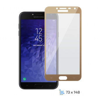 Защитное стекло 2E Samsung Galaxy J4 2018 2.5D Gold border FG (2E-TGSG-J418-25D-GB)