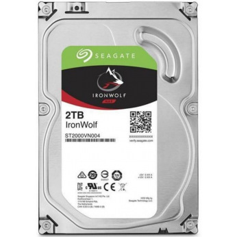 Жесткий диск Seagate 3.5" SATA 3.0 2TB 5900 64MB IronWolf (ST2000VN004)