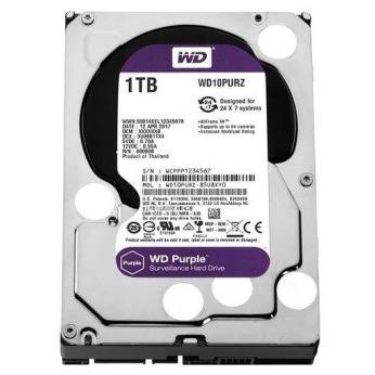 Жорсткий диск WD 3.5" SATA 3.0 1TB 5400 64MB Purple Surveillance (WD10PURZ)