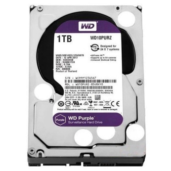 Жесткий диск WD 3.5" SATA 3.0 1TB 5400 64MB Purple Surveillance (WD10PURZ)