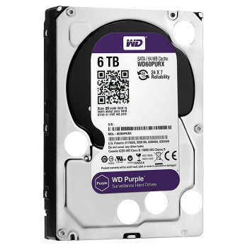 Жорсткий диск WD 3.5" SATA 3.0 6TB 5400 64MB Purple Surveillance (WD60PURZ)