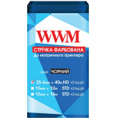 Стрічка фарбуюча WWM 25.4 мм х 40м HD кільце Black (M25.40H)