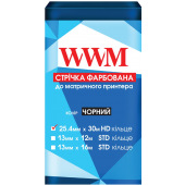 Стрічка фарбуюча WWM 25.4 мм х 30м HD кільце Black (M25.30H)