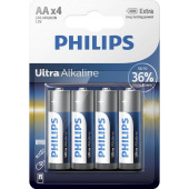 Батарейка Philips Ultra Alkaline AA BLI 4 (LR6E4B/10)