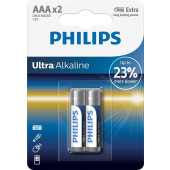 Батарейка Philips Ultra Alkaline AAA BLI 2 (LR03E2B/10) щелочные