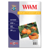 Фотопапір WWM матовий 230Г/м кв, А3, 20л (M230.A3.20)