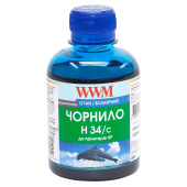 Чорнило WWM H34 Cyan для HP 200г (H34/C) водорозчинне