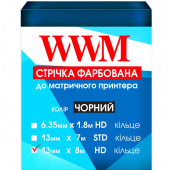 Лента красящая WWM 13мм х 8м HD кольцо Refill Black (R13.8H)