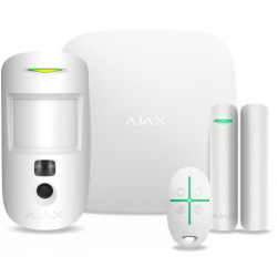 Комплект охранной сигнализации Ajax StarterKit Cam Plus белый (000019854)
