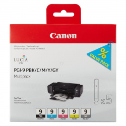 Набір Картриджів Canon PGI-9 PBK/C/M/Y/GY (1034B013) для Canon PGI-9 1034B013