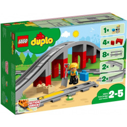 Конструктор LEGO DUPLO Железнодорожный мост и рейки (10872)