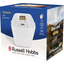 Хлебопечка Russell Hobbs 600Вт, программ-12, макс.вес -1кг, форма-прямоугольник, пластик, белый (27260-56)