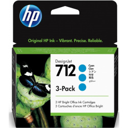 Картридж HP 712 Cyan 3-Pack (3ED77A) для HP 712 Cyan 3-Pack (3ED77A)