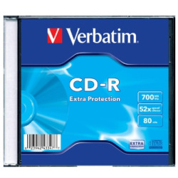 CD-R Verbatim (43347) 700MB 52x Slim, 1шт Extra (43347)