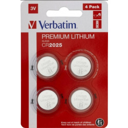 Батарейка Verbatim Premium CR2025 BL 4шт (49532)