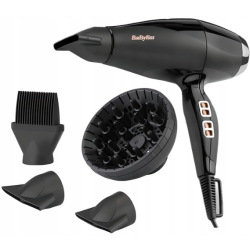 Фен Babyliss Air Power Pro, 2300Вт, 3 режими, дифузор, іоніз-я, хол. обдув, кераміка, чорно-рожевий (6716DE)