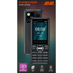 Мобільний телефон 2E E240 2023 2.4" 2SIM, 2500mAh, Чорний (688130251068)