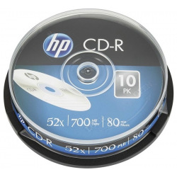 Диски CD-R HP (69308 /CRE00019-3) 700MB 52x, шпиндель, 10 шт (69308 /CRE00019-3)