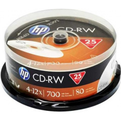 Диски CD-RW80 HP (69313 /CWE00019-3) 700MB 4x-12x, шпиндель, 25 шт (69313 /CWE00019-3)