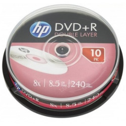 Диски DVD+R HP (69315 /DME00026-3) 4.7GB 16x, шпиндель, 10 шт (69315 /DME00026-3)