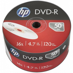 Диски DVD-R HP (69317 /DME00025WIP-3) 4.7GB 16x, шпиндель, 50 шт (69317 /DME00025WIP-3)