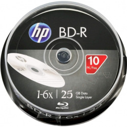 Диски BD-R HP (69321 /BRE00071-3) 25GB 6x, шпиндель, 10 шт (69321 /BRE00071-3)