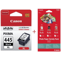 Картридж для Canon PIXMA MG2440 CANON 445XL+PhotoPaper  Black 8282B001-VP101