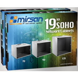 Шкаф MIRSAN SOHO 19" 9U 535x400, RAL 7035 (MR.SOH09U40DE.02)