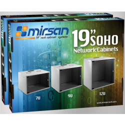 Шафа MIRSAN SOHO 19" 9U 535x400, RAL 7035 (MR.SOH09U40DE.02)