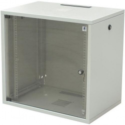 Шкаф ZPAS 19" 10U 600x500, съемные бок.стенки, стекл.дверь, 20kg max, серый (WZ-3615-01-S3-011)