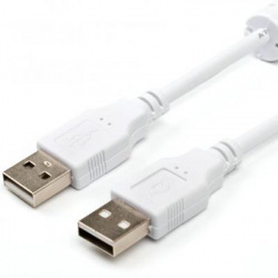 Кабель ATcom USB 2.0 AM/AM 1.8 м. white (16614)