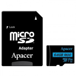 Карта пам`ятi MicroSDXC  64GB UHS-I/U3 Class 10 Apacer + SD adapter (AP64GMCSX10U7-R) (AP64GMCSX10U7-R)