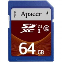 Карта пам`ятi SDXC  64GB UHS-I Class 10 Apacer (AP64GSDXC10U1-R) (AP64GSDXC10U1-R)