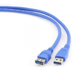 Кабель Gembird (CCP-USB3-AMAF-10) USB 3.0 AM/AF 3.0 м, синій, Premium (CCP-USB3-AMAF-10)
