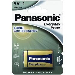 Батарейка Panasonic EVERYDAY POWER лужна 6LR61(6LF22, MN1604, MX1604) блістер, 1 шт. (6LR61REE/1B)