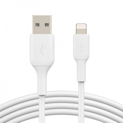 Кабель Belkin USB-A - Lightning, PVC, 1m, white (CAA001BT1MWH)