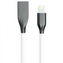 Кабель PowerPlant USB - Lightning, 2м, силикон, белый (CA910755)