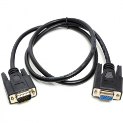 Видео кабель PowerPlant VGA (M) - VGA (F), 1 м (CA911967)