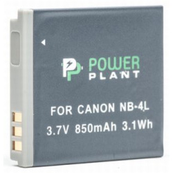 Аккумулятор PowerPlant Canon NB-4L 850mAh (DV00DV1006)