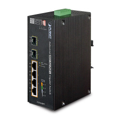 Промышленный коммутатор PoE Planet IGS-624HPT (4Port 10/100/1000T 802.3at PoE+ 2-Port 100/1000X SFP) (IGS-624HPT  )