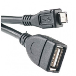 Кабель PowerPlant OTG USB 2.0 AF - Micro, 0.5м (KD00AS1233)