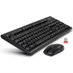 Комплект (клавіатура, мишка) бездротовий A4Tech 3100N Black USB (3100N (GK-85+G3-220N))