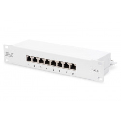 Патч-панель DIGITUS 10" 1U, 8 портів, CAT 6 STP в зборі (DN-91608S-G)