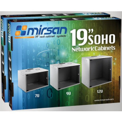 Шкаф MIRSAN SOHO 19" 9U 535x300, RAL 7035 (MR.SOH09U30DE.02)