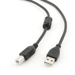 Кабель Maxxter (UF-AMBM-10) USB 2.0 AM - USB 2.0 BM, 3м, феритовий фільтр, пакет (UF-AMBM-10)