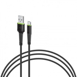 Кабель Intaleo CBFLEXT0 USB-USB Type-C 0.2м Black (1283126487446) (1283126487446)